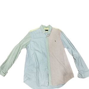 Ralph Lauren Men's Striped Button Down Shirt - Green, Blue, Pink